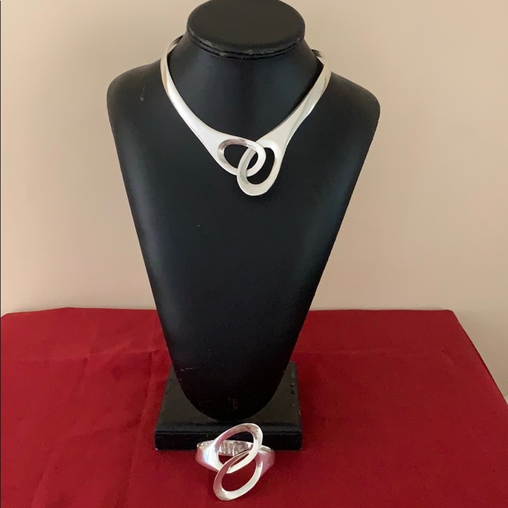 Real Mexican silver necklace and bracelet